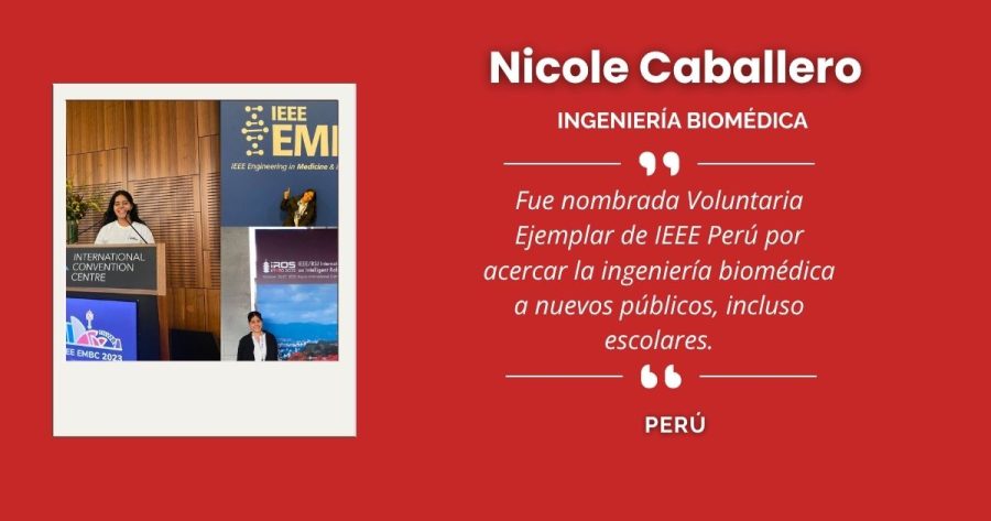 Nicole Caballero, referente peruana en ingeniería biomédica