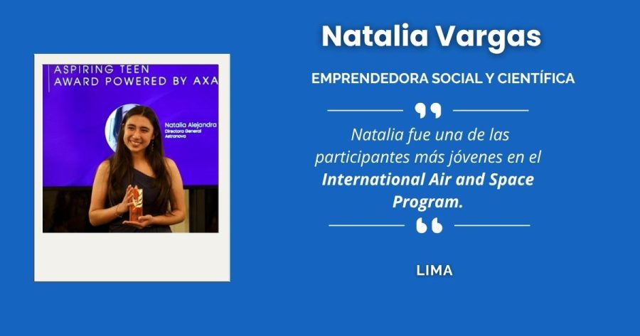 Natalia Vargas, joven científica y emprendedora social de Lima