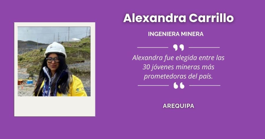 Alexandra Carrillo, joven minera arequipeña