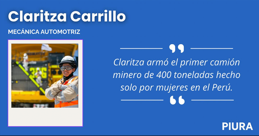 Claritza Carrillo, destacada mecánica automotriz de Sullana, Piura