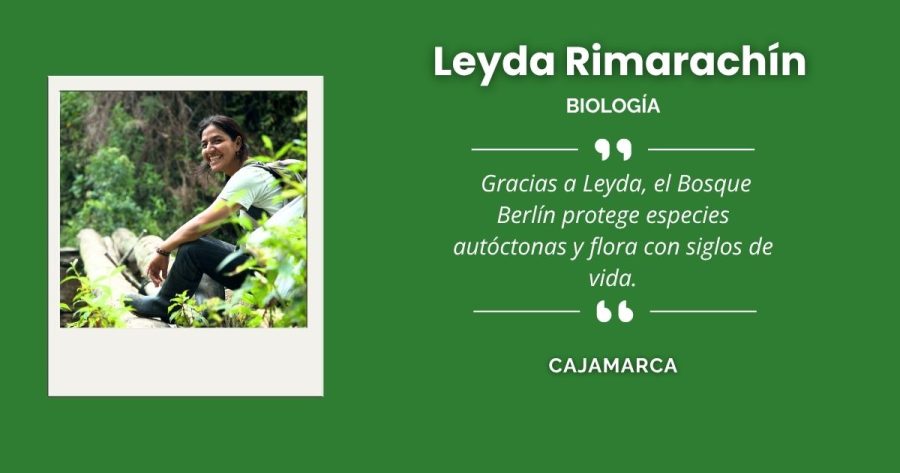 Leyda Rimarachín, bióloga (Cajamarca – Amazonas)