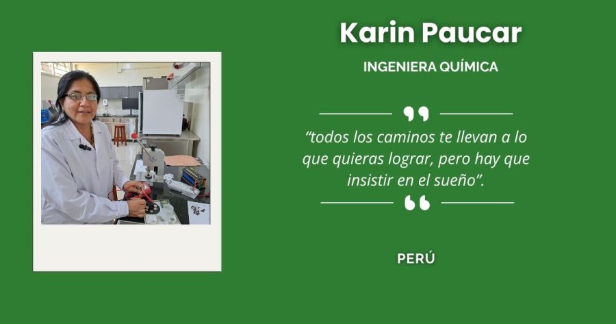 Karin Paucar, referente de la ingeniería química en el Perú