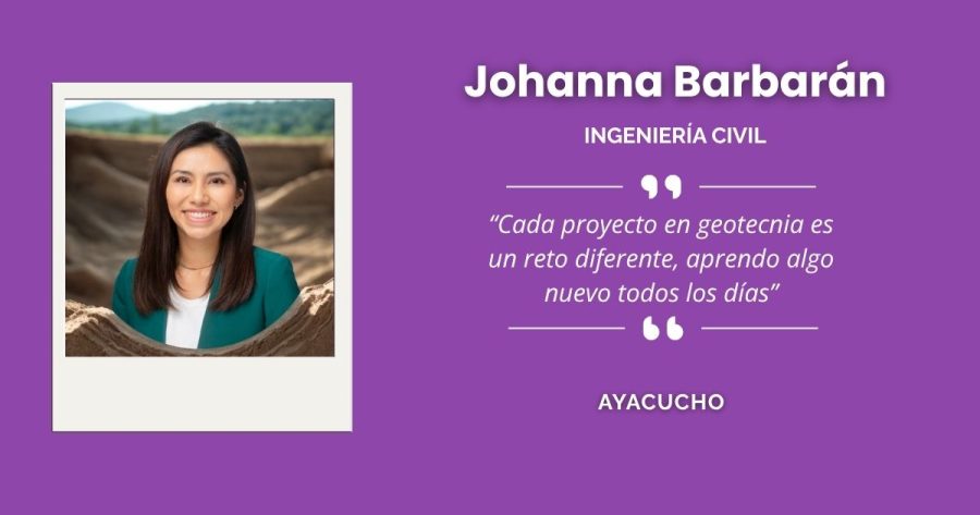 Johanna Barbarán, ingeniera civil ayacuchana