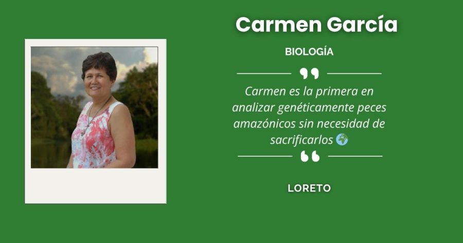 Carmen García, destacada bióloga de Iquitos (Loreto)