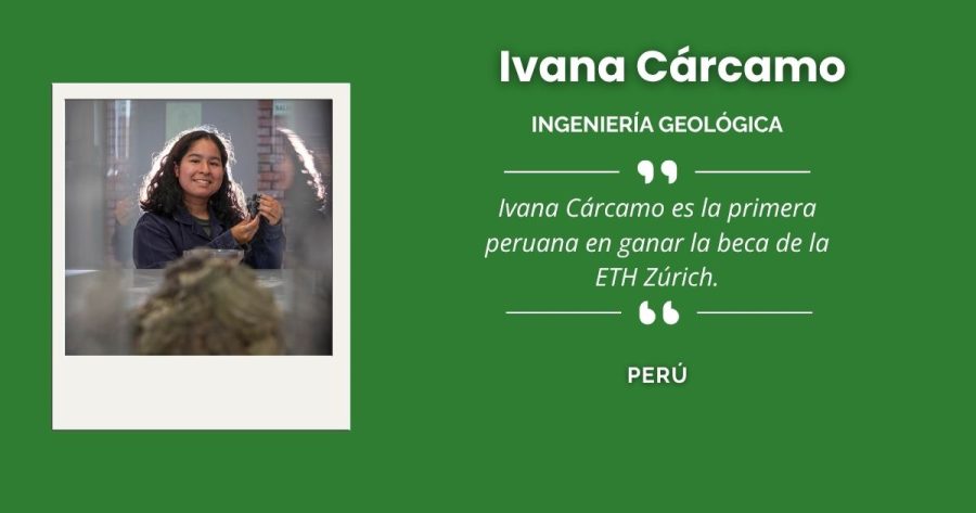 Ivana Cárcamo Valencia, joven ingeniera geológica peruana