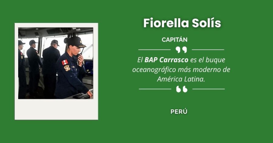 Fiorella Solís, capitán peruana y referente naval