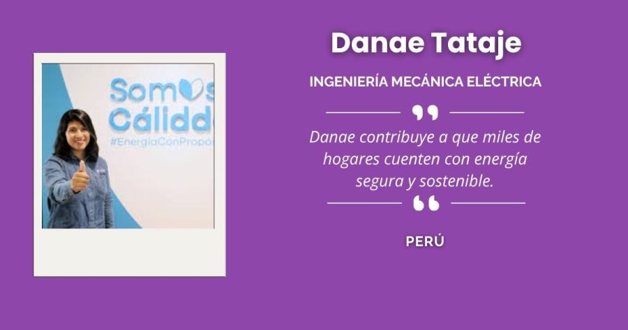 Danae Tataje, destacada ingeniera mecánica eléctrica y referente de Lima
