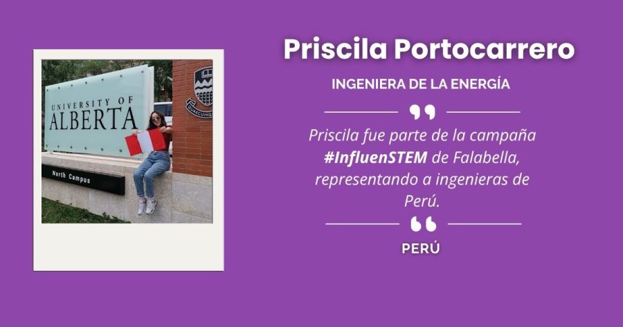 Priscila Portocarrero, joven ingeniera de la Energía