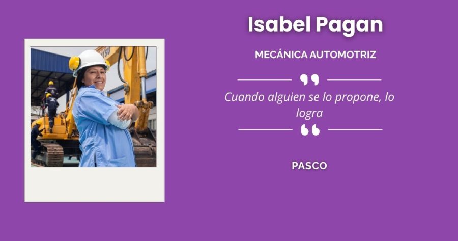 Isabel Pagán, destacada referente en mecánica automotriz de Pasco